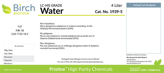 PRISTINE® Water, LC-MS Grade