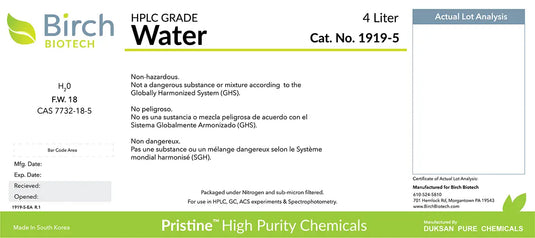 PRISTINE® Water, HPLC Grade