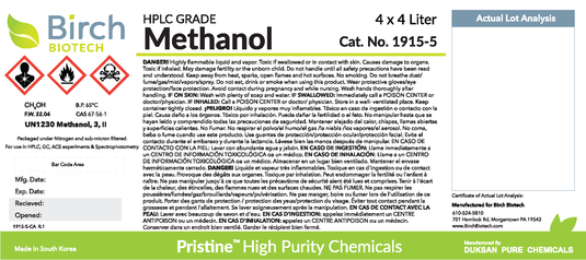 PRISTINE® Methanol, HPLC Grade