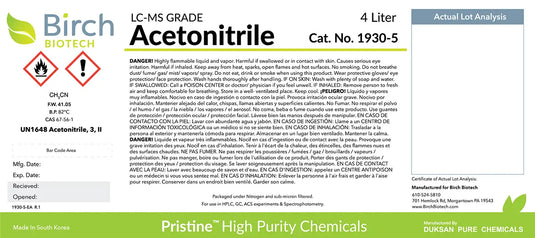 PRISTINE® Acetonitrile, LC-MS Grade