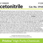 HPLC Acetonitrile 1910-5 Label